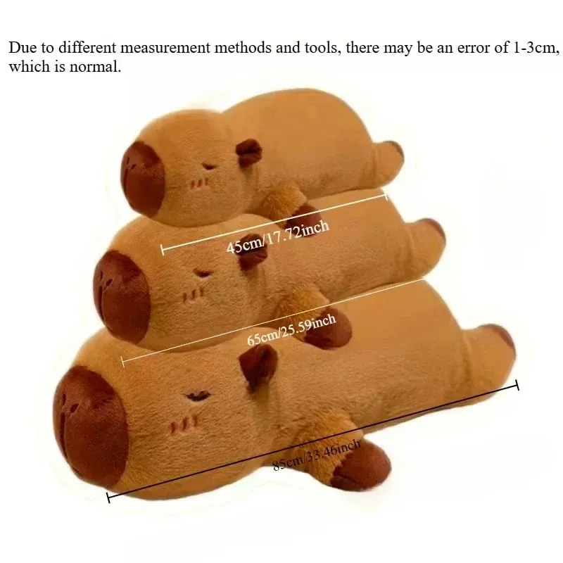 Kawaii Capybara Long Sleep Pillow Stuffed Capibara Plushie Cute Fluffy Doll Soft Sofa Cushion Nap Sleeping Toys for Home Bed — image 7