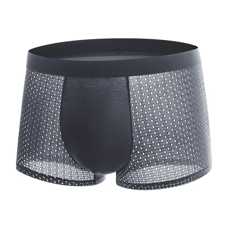 Men Breathable Ice Silk Mesh Men's Soft Breathable Underwear With Moisture-wicking Technology U Design For Comfort — image 8
