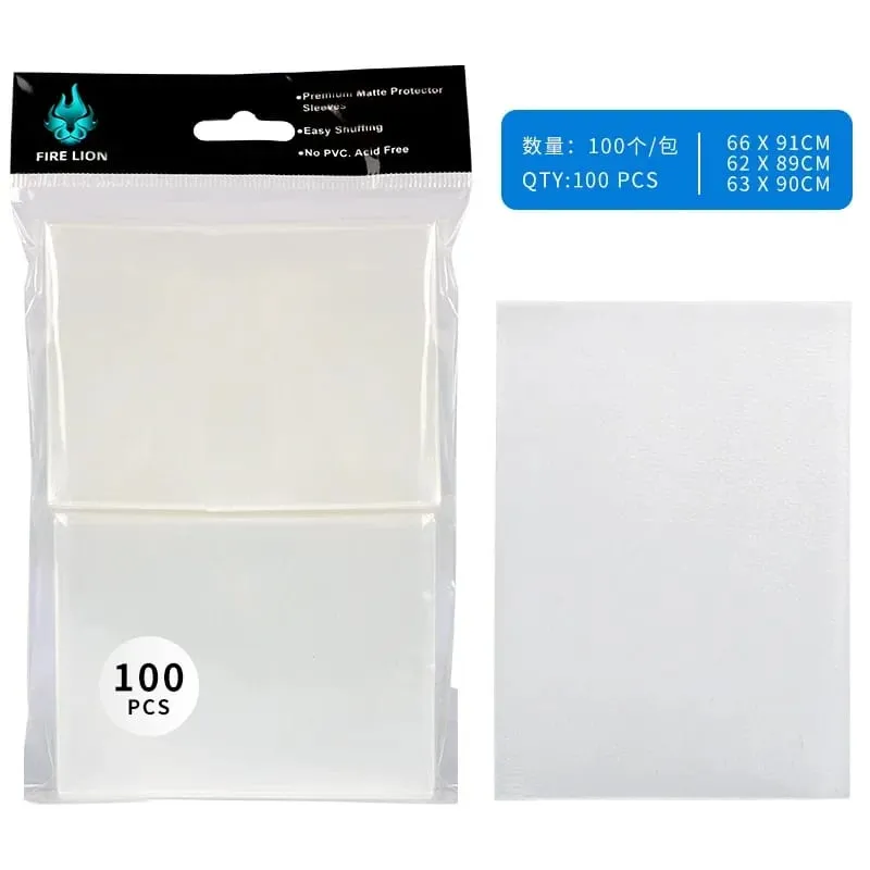 100PCS 66x91mm Matte Colorful Standard Size Card Sleeves TCG Trading Cards Protector Tarot Shield Board Games Magical Cover PKM — image 11