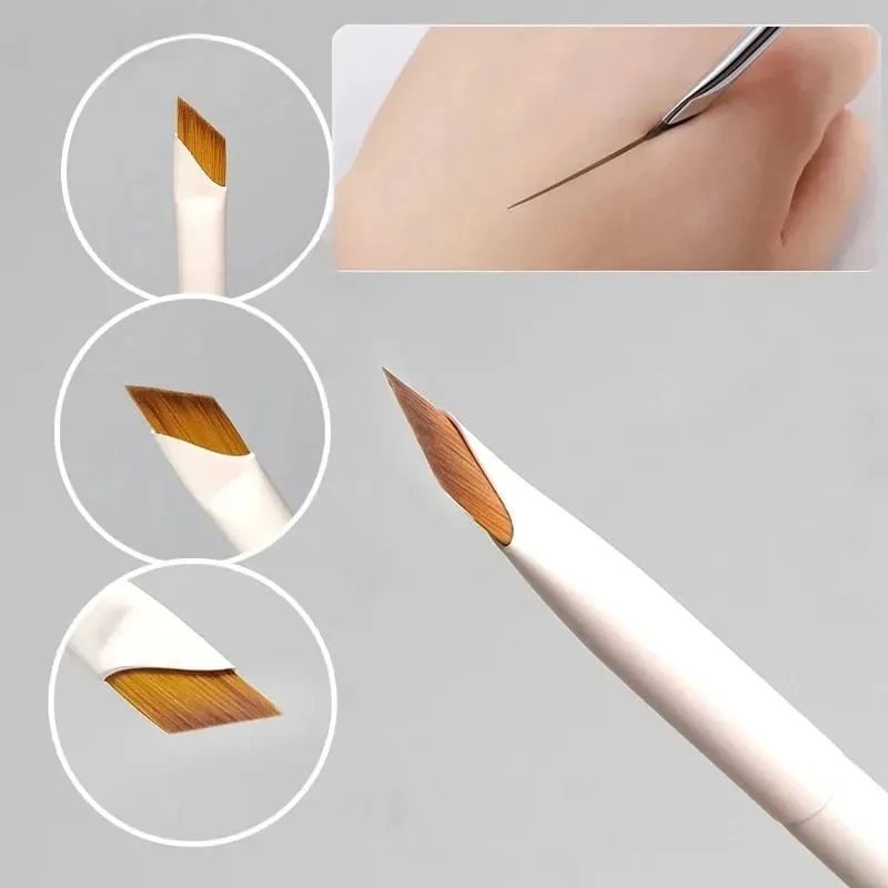 Upgrade Blade Eyeliner Brush Ultra Thin Fine Angle Flat Eyebrow Brush Under The Eye Makeup Brushes Precise Detail Brush white — image 1