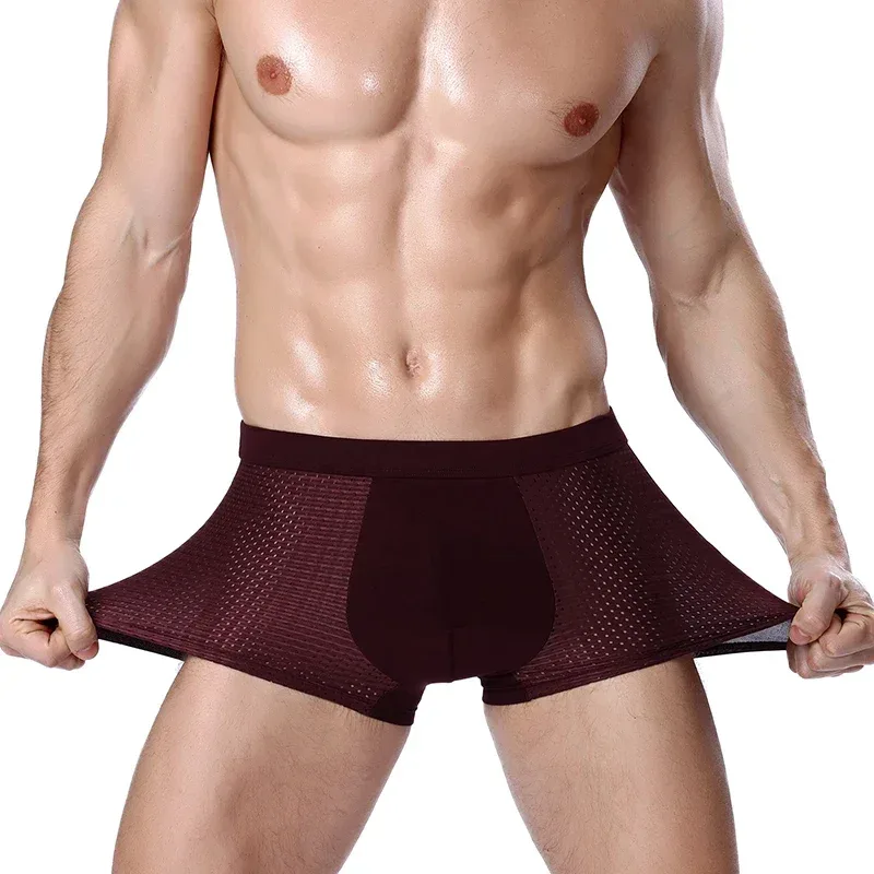 Plus Size 8XL Bamboo Boxer Shorts for Men 4-Pack - Breathable Moisture Wicking Anti Chafing Underwear, Solid Color Comfortable T — image 2