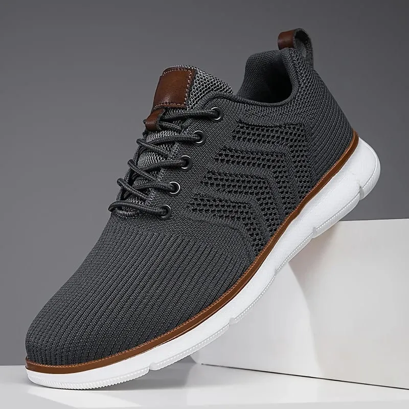 Casual Sneaker Shoes Breathable Men's Walking Mesh Soft Sole Outdoor Anti Slip Travel Comfortable Running Shoes Tenis Masculino — image 9
