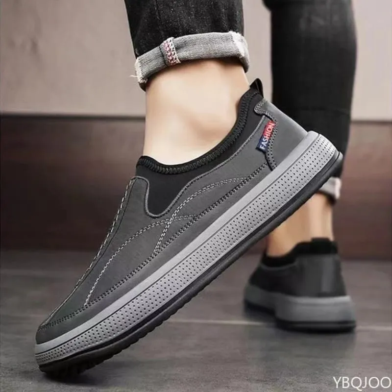 New breathable Men's Shoes Casual canvas shoes Middle aged elderly non slip flat Comfort thick soled male shoes Zapatos Homme — image 8