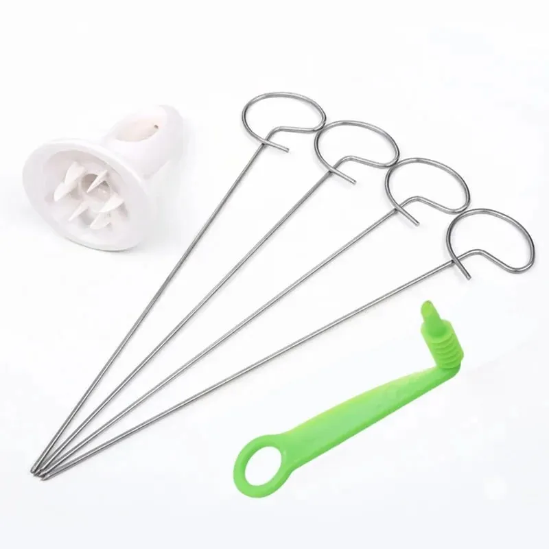1Set Stainless Steel Twisted Potato Spiral Slice Plastic Rotate Potato Slicer Cutter Creative Vegetable Tool Kitchen Gadgets — image 11