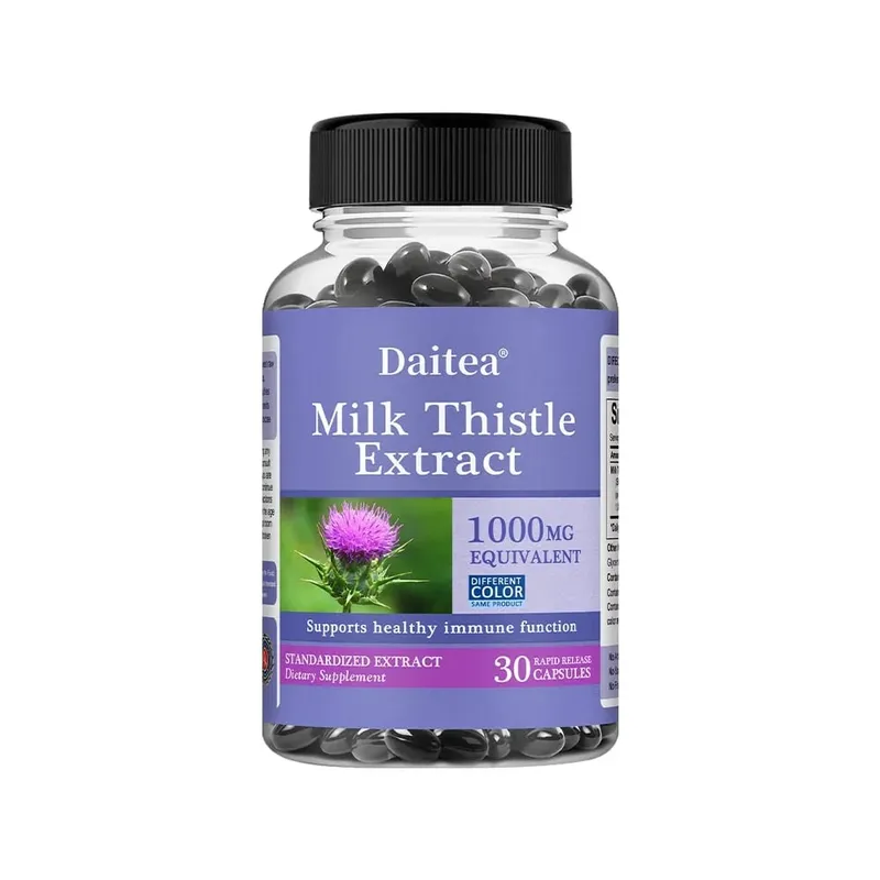 Milk Thistle Capsules - 1000mg for Health Boosts Liver Detox Antioxidants for Skin and Digestive Liver Health