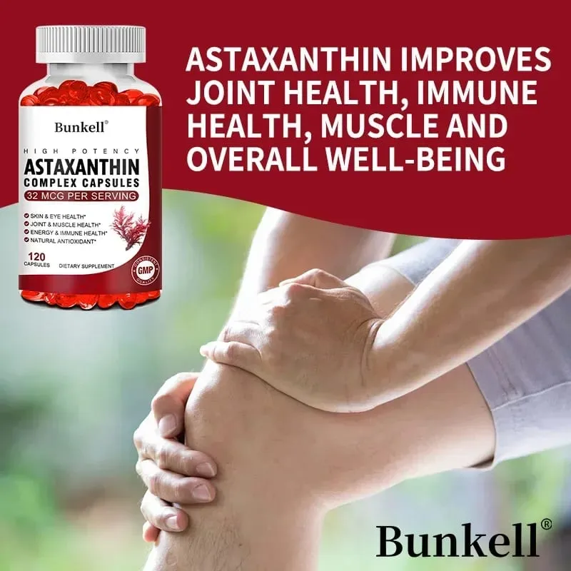 Astaxanthin 32 Mcg Supplement with EPA DHA Krill Oil Supports Healthy Vision Gut Health and Circulation Strong Antioxidant