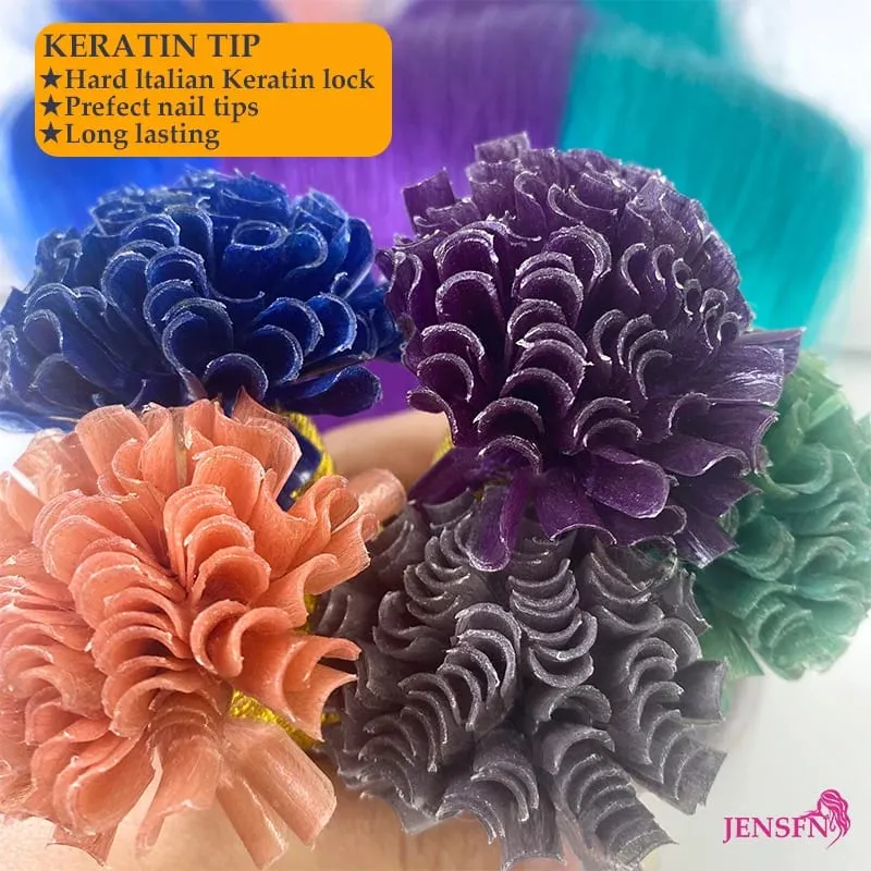 Color Straight Fusion Nail U Tip Human Hair Extensions Keratin 0.5g/Strand 20" Inch For Salon For Women A Variety of Color — image 5