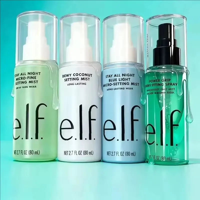 ELF Makeup Mist And Set Spray Aloe Vera Green Tea Long Wear Matte Finish Poreless Putty Primer Silky Smooth Minimize Pores Gift