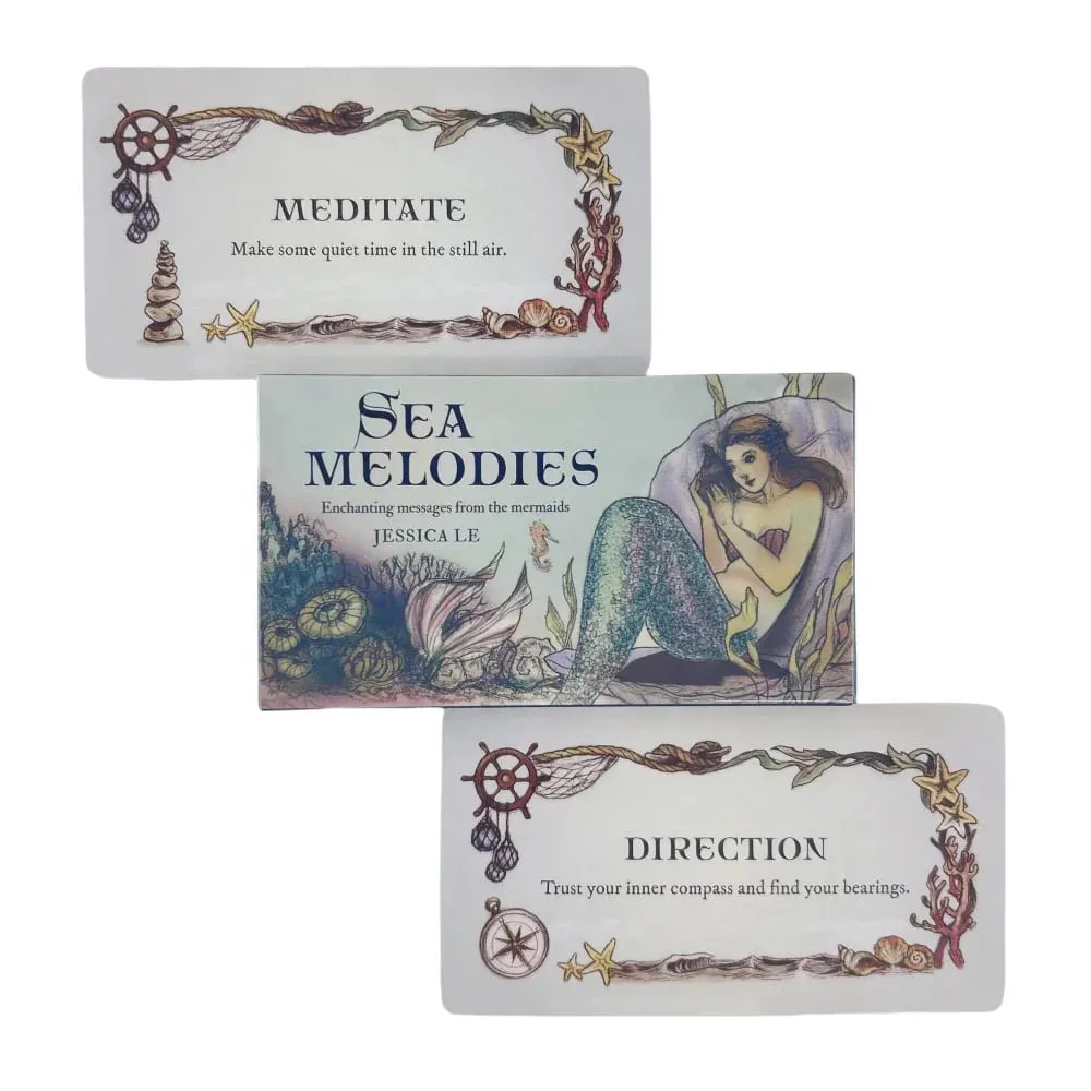 Sea Melodies Oracle Cards A 40 Deck Message From The Mermaids Tarot English Visions Divination Edition Board Playing Games — image 6