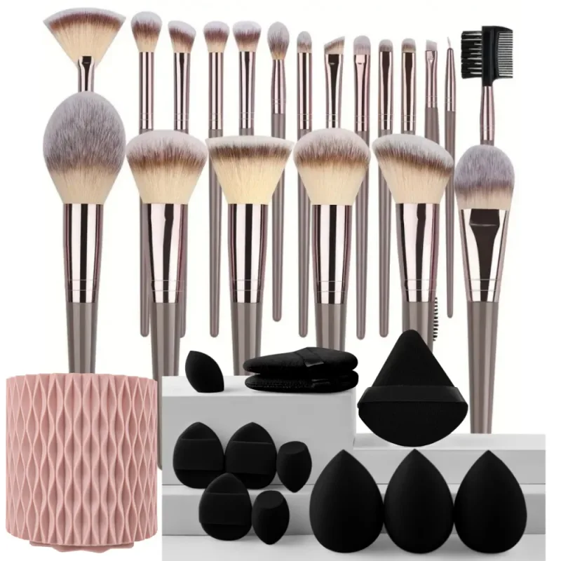 3-20PCS Makeup Brushes Set Eyeshadow Fluffy Foundation Concealer Blush Highlighter Storage Box Female Cosmetics Beauty Tools — image 24