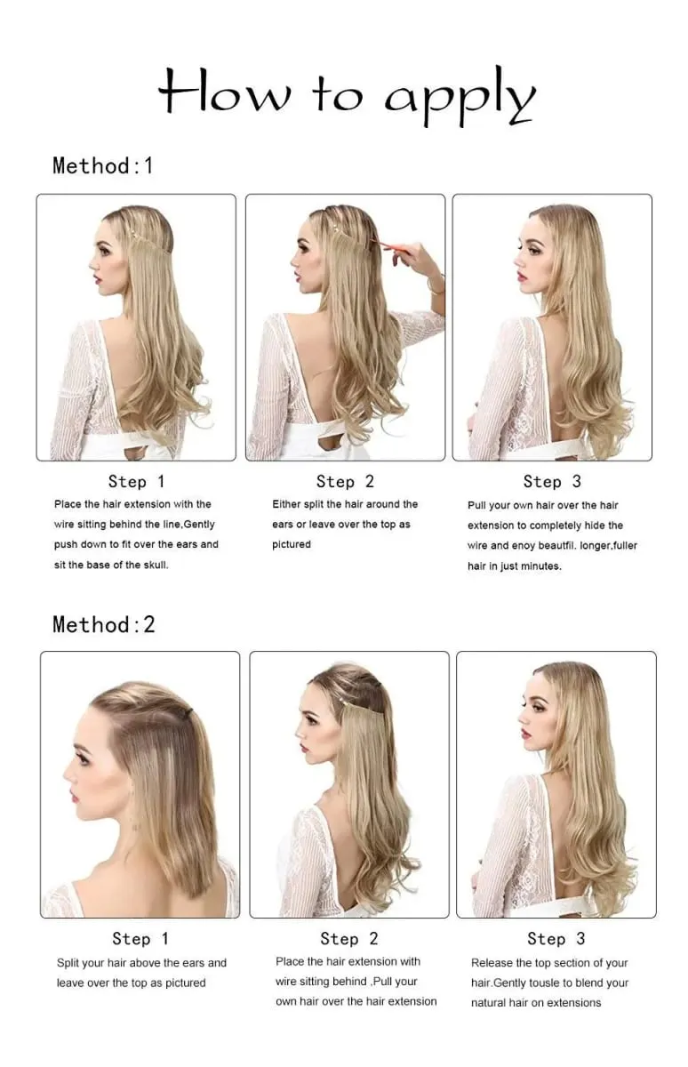 Premium Synthetic Invisible Wire Hair Extensions Heat Resistant Clips In Hairpieces Long Natural Straight Fake Hair For Woman — image 7