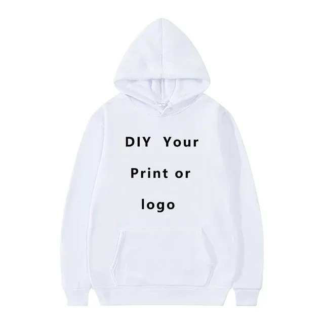 2024 Man Woman Casual Custom Printed Text DIY Hoodie Customized Logo Personalized Hoody Custom Hoodies Text Logo Sweatshirt