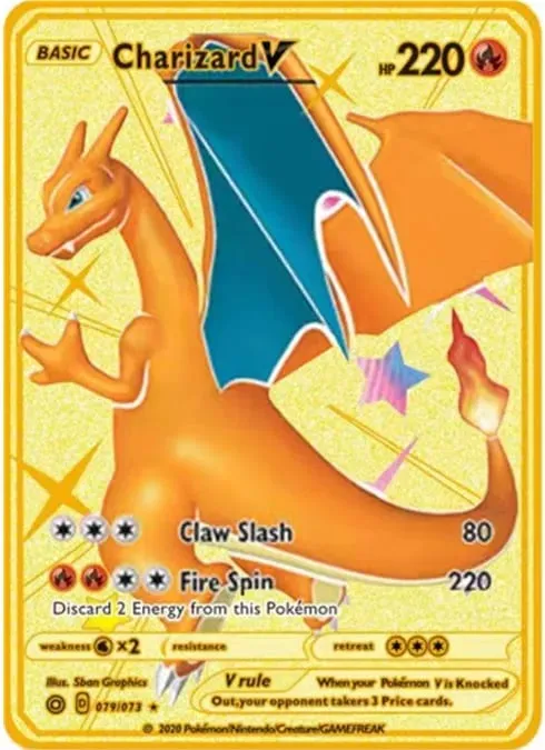 English Version Pokemon Metal Card Anime Figure Pikachu Charizard Mewtwo Battle Trading Game Collection Cards Model Toy Gifts — image 18