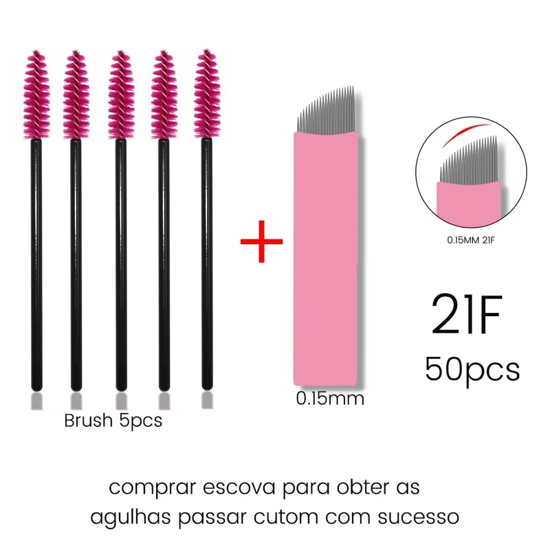 Disposable Eyelash Brushes Kits Microblading Needles Dia 0.15MM Micro Tebori Blades Tattoo Eyebrow Supplies Makeup Applicators