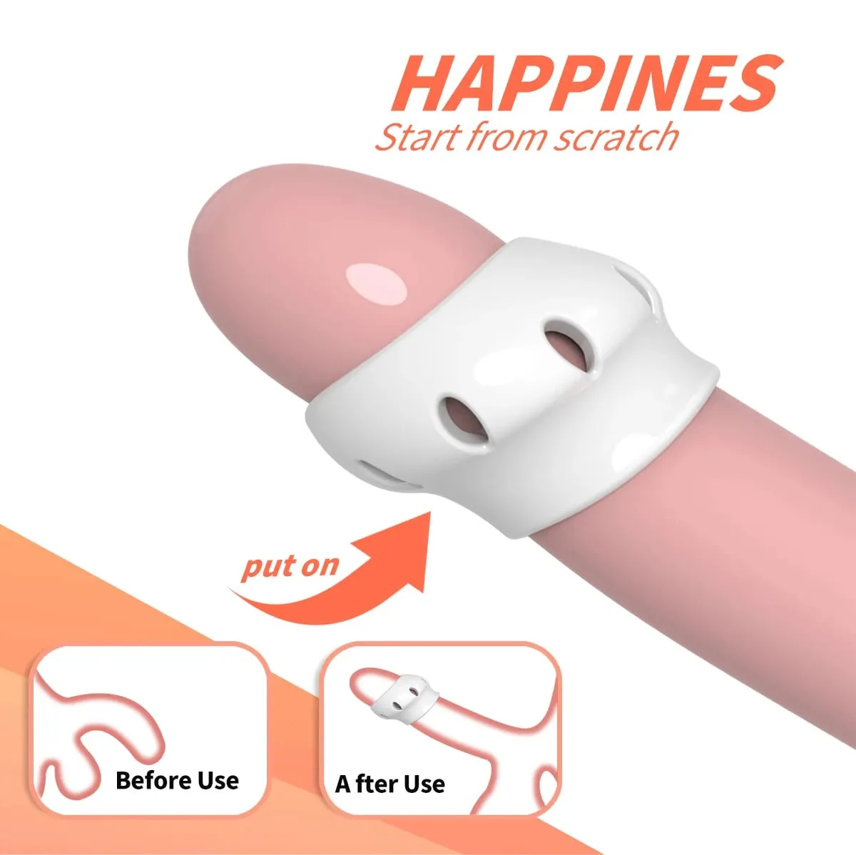 2pcs Foreskin Phimosis Cockring for Men Penis Sleeve Cock Ring Set Physically Fixed Foreskin Position Protection Adult Sex Toys — image 2