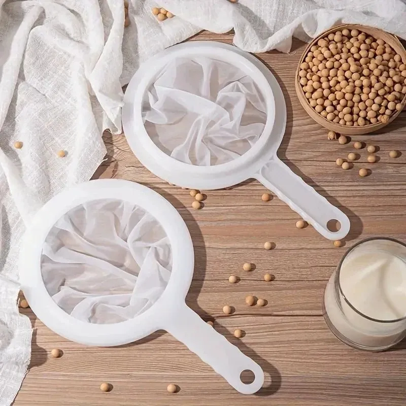 Nylon Ultra-fine Filter Mesh Sieve Soy Juice Coffee Milk Food Strainer Spoon Kitchen Gadgets 120/200/400 Mesh Filter