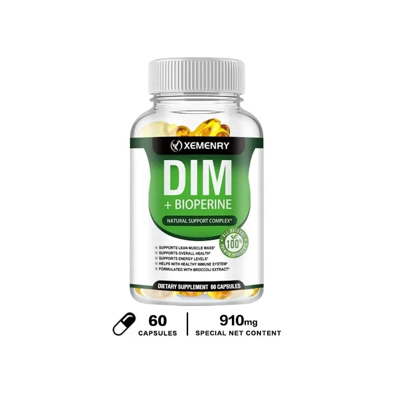 DIM Supplement - Contains Piperine To Promote Lean Muscle Mass and Support Digestive Health