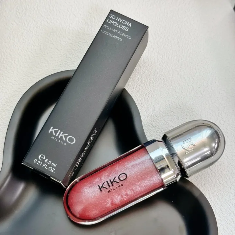 Original Kiko 3D Mirror Lip Glaze Waterproof Non Fading and Non Stick Cup Gentle Bean Paste Color Fine Shiny Point Charm Red — image 34