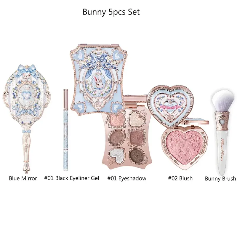Flower Knows Makeup Set Box Full Swan Bear Garden Collection Embossed Blush Shine Lipstick Kit Foundation All in Maquiagem Kit