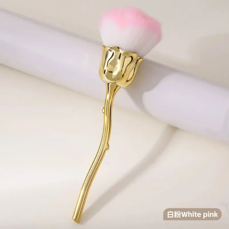 Rose Flower Shape Makeup Brush Round Makeup Loose Powder Brushes Manicure Nail Polishing Dust Removal Brush Beauty Make Up Tools — image 13