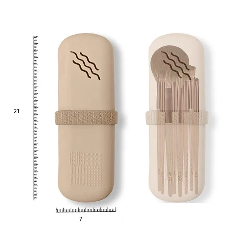 Silicone Makeup Brush Travel Case Waterproof Makeup Brush Travel For Eyebrow Pencil Lip Liner Organizer — image 5