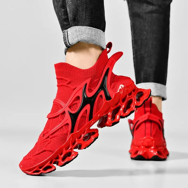 Men's Blade Type Shoes Breathable Shock Absorption Running Shoes Non-Slip Shoes For Jogging Tennis Gym Casual Walking Sneakers — image 3