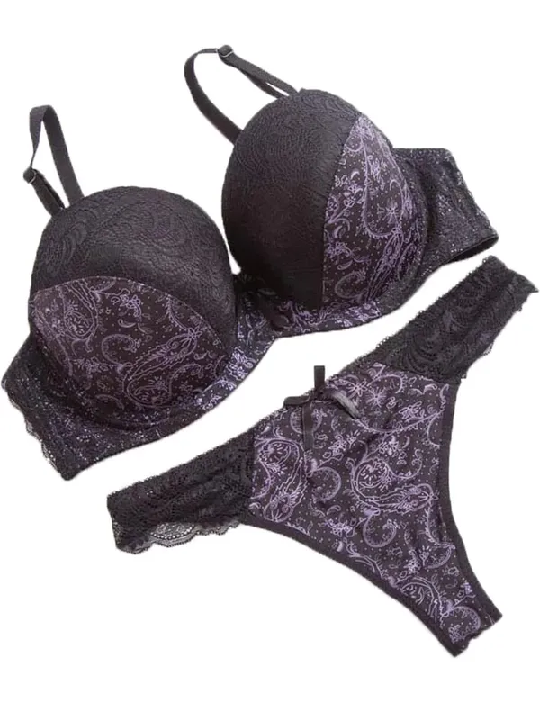 MOM Lady Lace Push Up BraS Sets 32/70 34/75 36/80 38/85 40/90 42/95 C D E F G Cup Underwear Panties Women Sexy Lingerie Bra B04