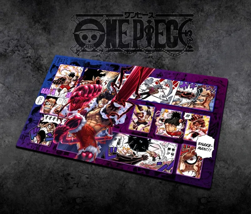 60*35cm Anime One Piece OPCG GAME Card PlayMat Comic Series New Four Emperors Teach Shankusu Buggy Luffy Chopper Collection Toys