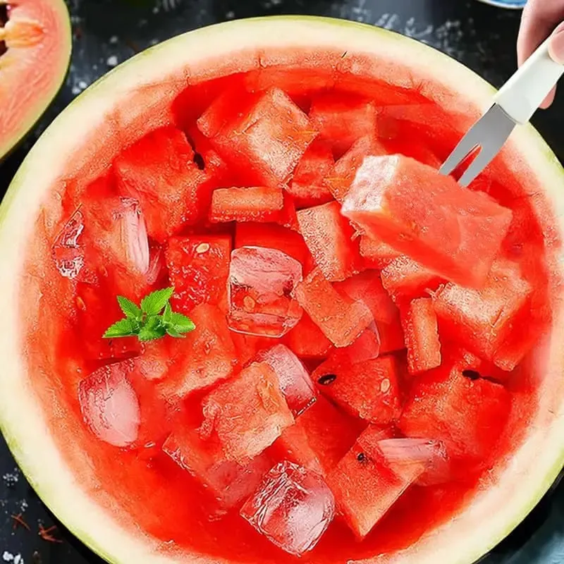 Watermelon Cutter Slicer Popsicle Mould 3 in 1 Melon Scoop Fruit Scooper Tool for Dig Pulp Separator Creative Fruit Knife