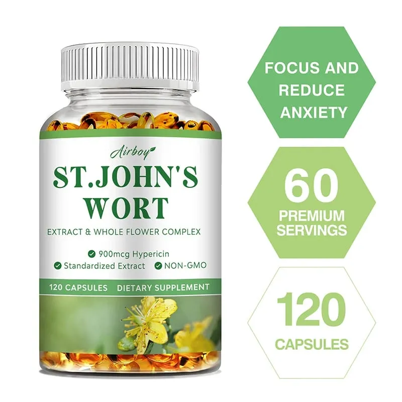 St. John's Wort - Relaxation Supplement That Helps Soothe The Nervous System Relieve Stress Improve Mood and Regulate Sleep — image 1