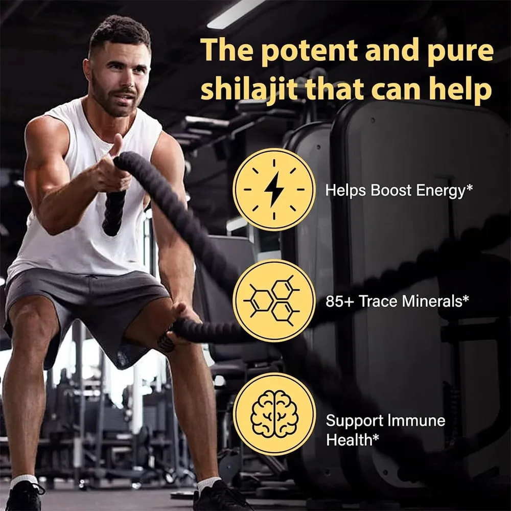 Shilajit Original Shilajits Capsule High Purity Mineral Supplements with 85+Trace Minerals Enhance Energy & Resist Stress — image 3