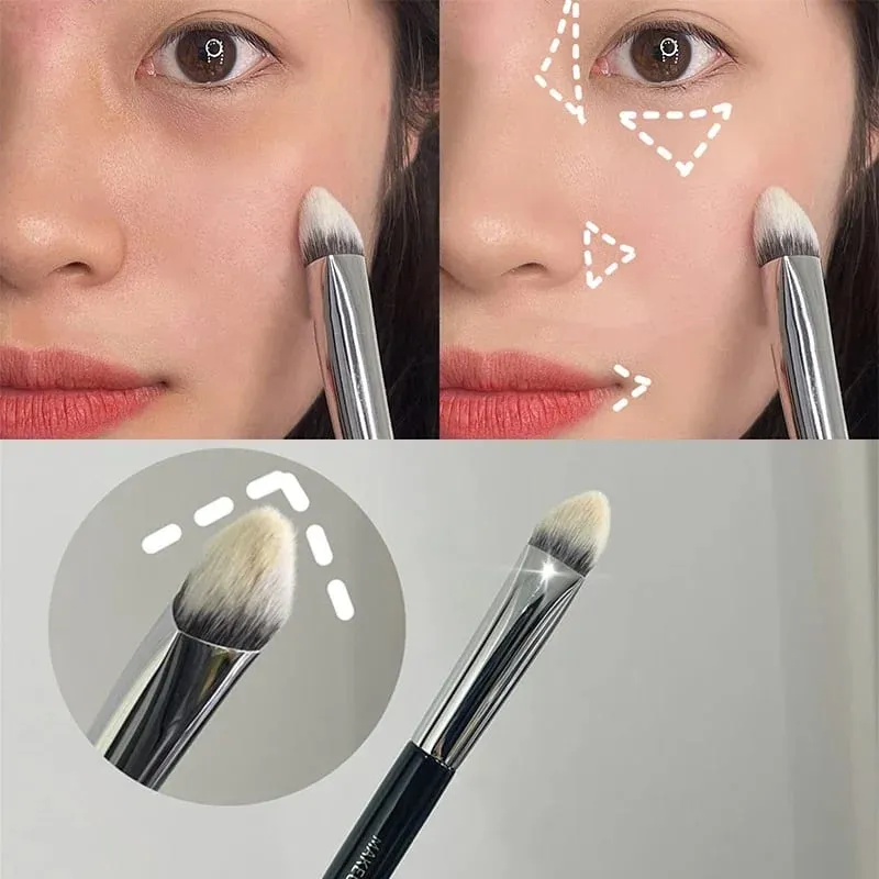 Triangle Beveled Concealer Brush Dark Eye Circles Acne Spots Concealer Cosmetic Brush Detail Highlighting Accents Makeup Brushes — image 2
