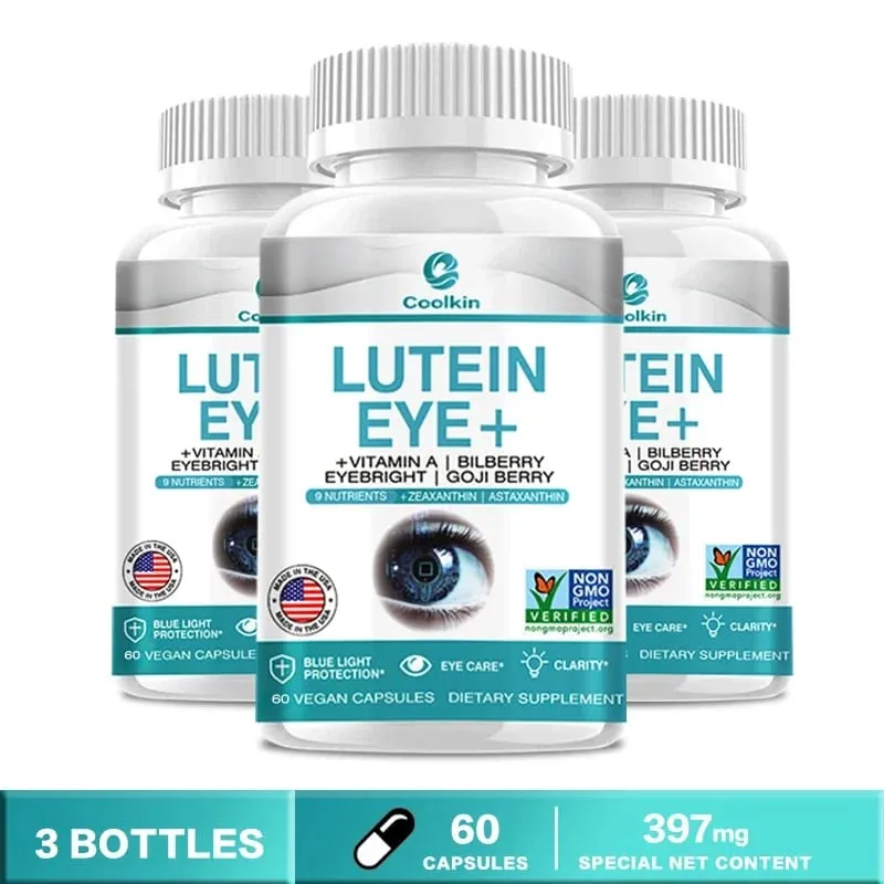 Supplément de lutéine - Vitamine A + Myrtille Eyebright + GO JI Wolfberry pour soulager la fatigue et la sécheresse oculairesCapsules — image 10