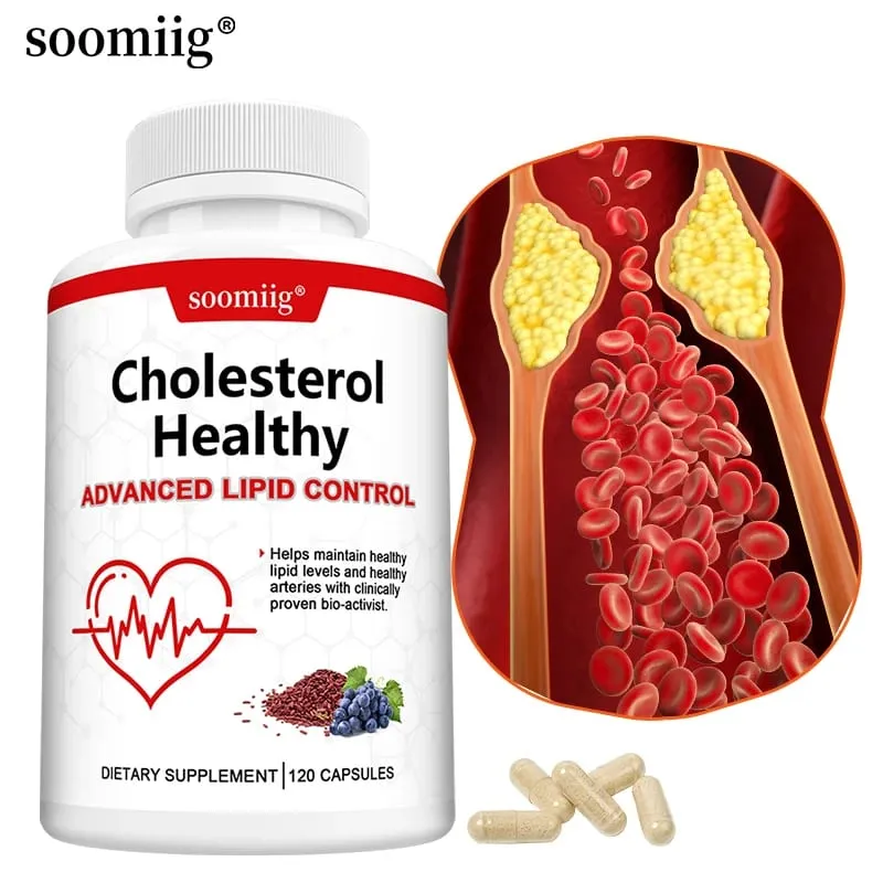 Cholesterin-Gesundheitsergänzungsmittel – Senkt LDL und Triglyceride Unterstützt einen gesunden Cholesterinspiegel Natürliche Herzgesundheitskapseln — image 2