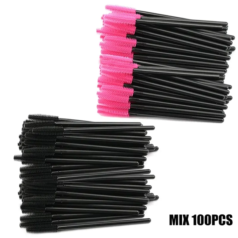 50/100PCS Eyelash Brush Silicone Eyelashes Brushes Mascara Wands Applicators Kits For Lash Extension Eyebrows Makeup Tool — image 14