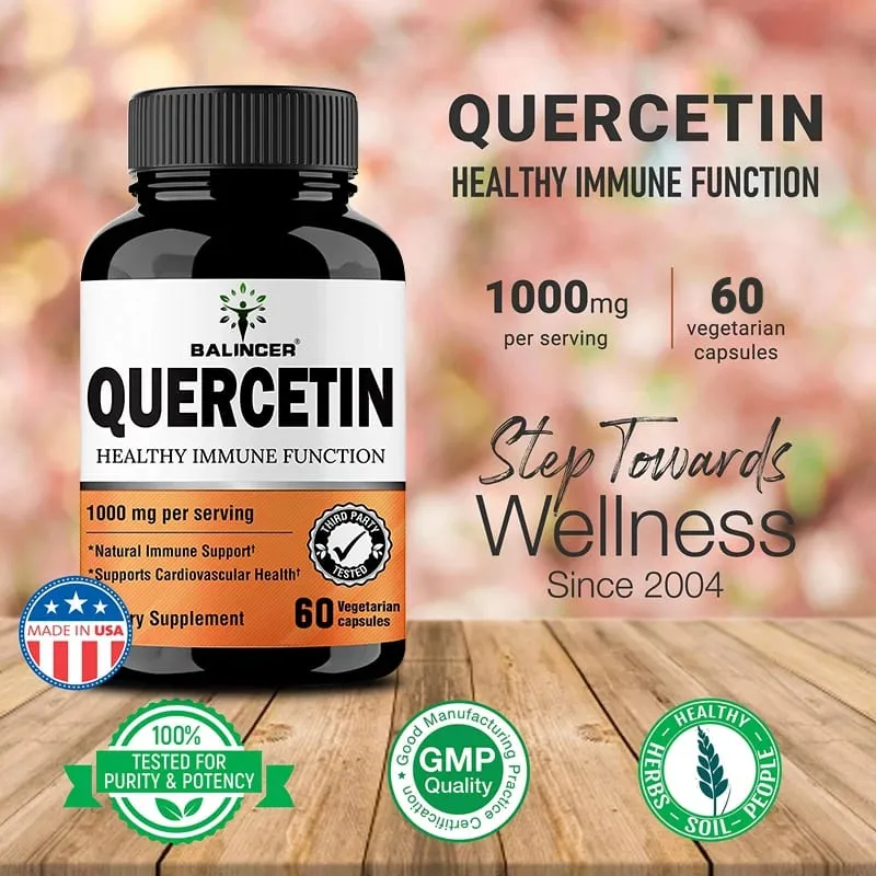 Natural Quercetin Supplement Vegan Capsules Bioflavonoid Support - Supports immune health and energy levels — image 4
