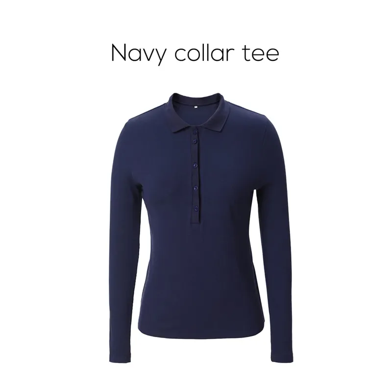 AP 2025 Spring and Summer Women Turn-down Collar Tee Soft Lady Cotton Blend Skirt Comfortable Casual — image 10
