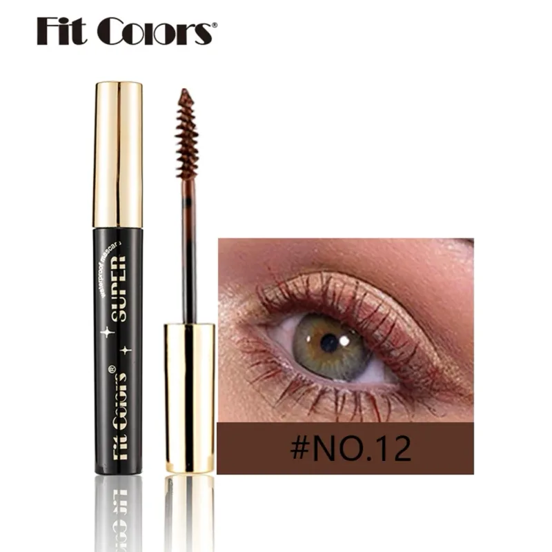 12 Colors Colored Mascara Waterproof Long-lasting Volumizing Curling Non-flaking Rainbow Eye Makeup Purple Blue Pink Green Red