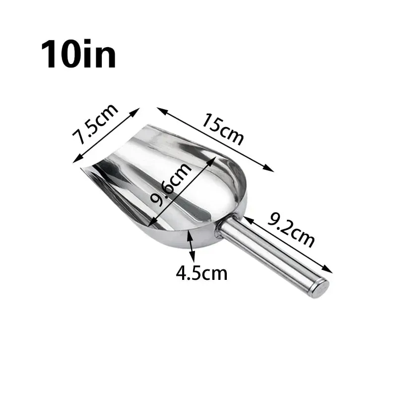 Stainless-Steel Ice Cube Scoop Bar Buffet Party Kitchen Spice Candy Flour Nut Scoop Spoon Dry Goods Shovel Kitchen Accessories — image 13