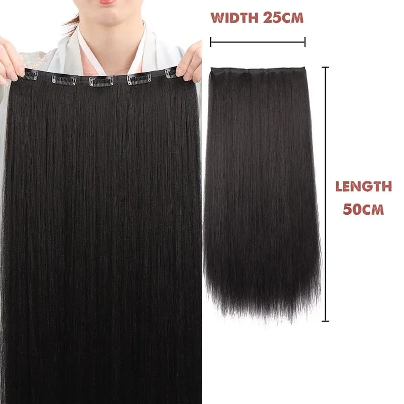 Hanfu wig piece corn whisker hairstyle one piece hair extension non knotted long straight hair piece antique hairstyle for women — image 29