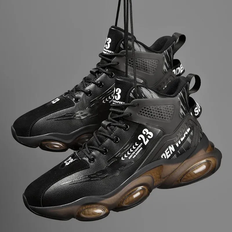 Men's Spring High Quality Trendy Shoes Thick Bottom Strap Basketball New Breathable Shock Absorbed Casual Sneaker Shoes 2025 — image 6