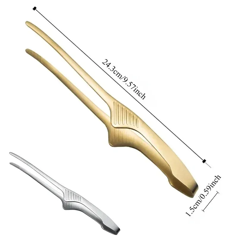 Stainless Steel Precision Kitchen Tongs Tweezers Non-slip Heat Resistant for BBQ Grilling Cooking Baking Serving Food Tweezers