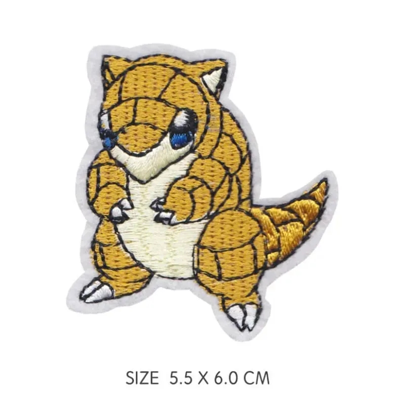 HOT 40 Style Snorlax Iron On Patch Embroidered Clothes Patches Cartoon for Clothing Kid Umbreon Cloth Stickers Garment Appliqués — image 18