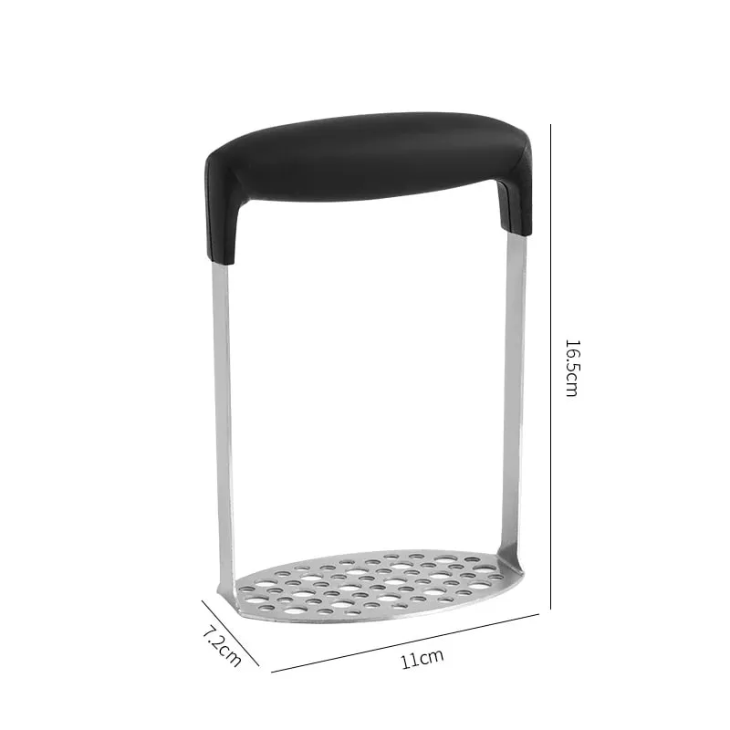 Stainless Steel Potato Masher Creative Potatoes Masher with Non Slip Handle Potatoes Crusher Garlic Fruit Presser Kitchen Gadget — image 6