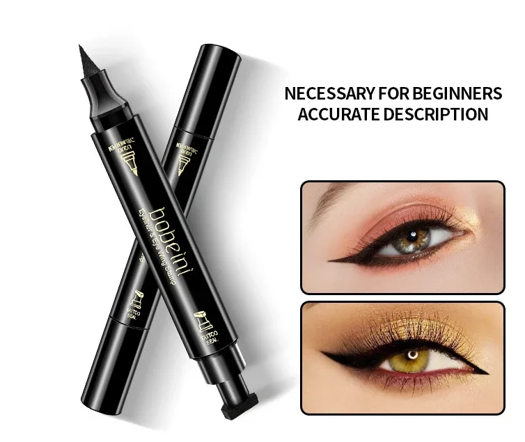 Liquid Eyeliner Pencil Super Waterproof Black Double-Headed Stamp Long Lasting Eyleliner Cat Eye Maquiagem Cosmetic Makeup Tool — image 3