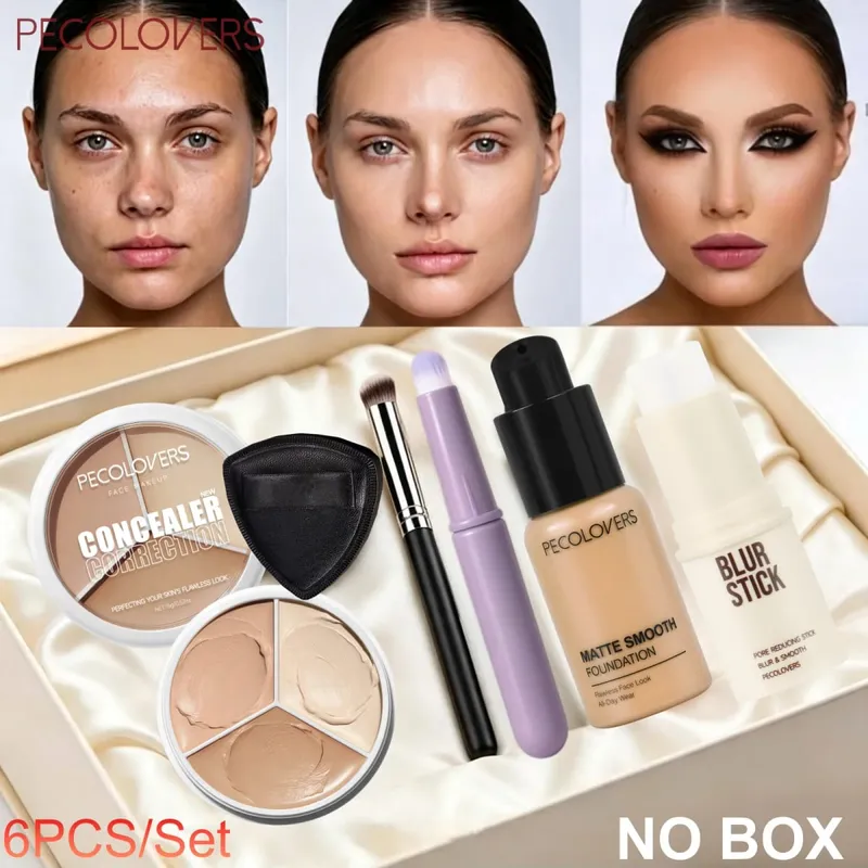 6PCS/Set Facial Makeup Set-Waterproof Covers Dark Circles and Acne Marks Hides Pores Moisturizes Suitable for All Skin Types — image 2