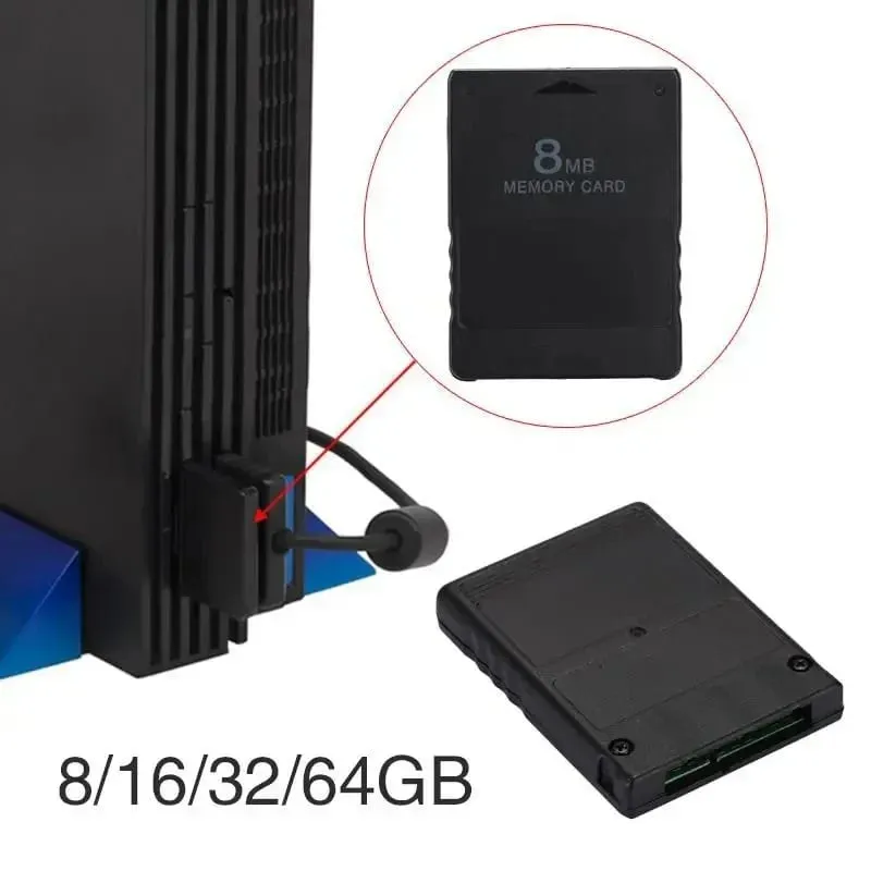 Hafıza Kartı 8M/16M/32M/64M/128M/256M PS 2 için Genişletilmiş Kart Oyun Kaydetme Veri Çubuğu Modülü PS2 Konsolu için