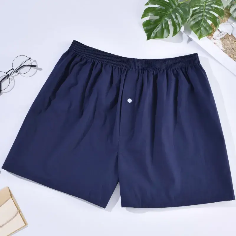 Męskie bokserki Casual bawełniane kalesony do spania bielizna męska strzałka majtki w paski kratę luźna wygodna odzież domowa XL-4XL
