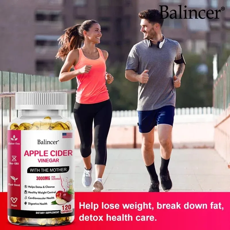 Balincer Apple Cider Vinegar Capsules 3000mg Detox & Cleanse Fat Burning Healthy Weight Management Supplement Non-GMO — image 6