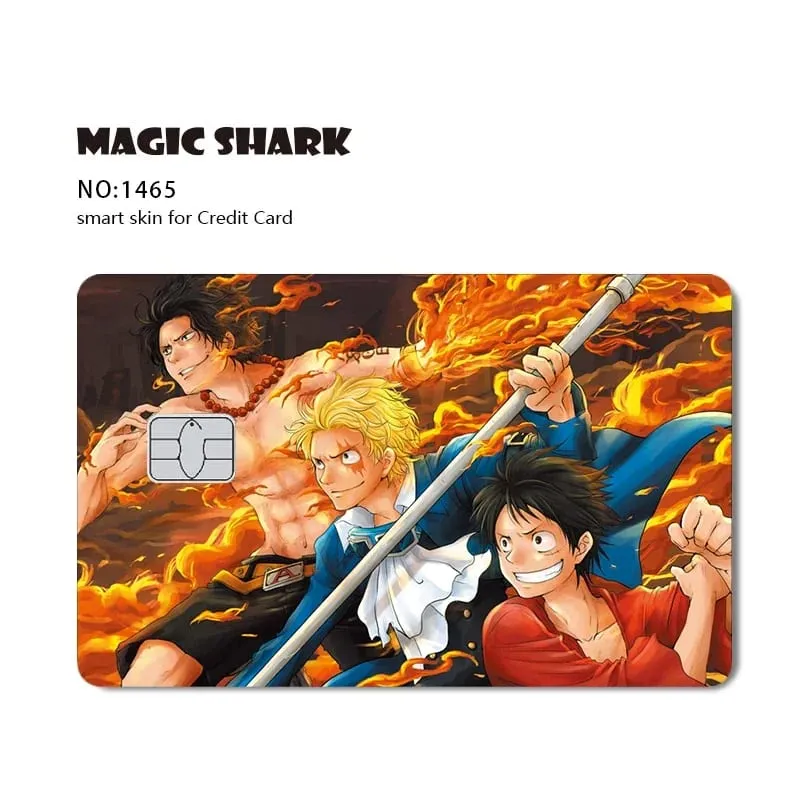 Hot Sale Maigc Shark Anime Chopper Luffy Nami Waterproof Front Side Sticker Film Skin for Credit Debit Card — image 18